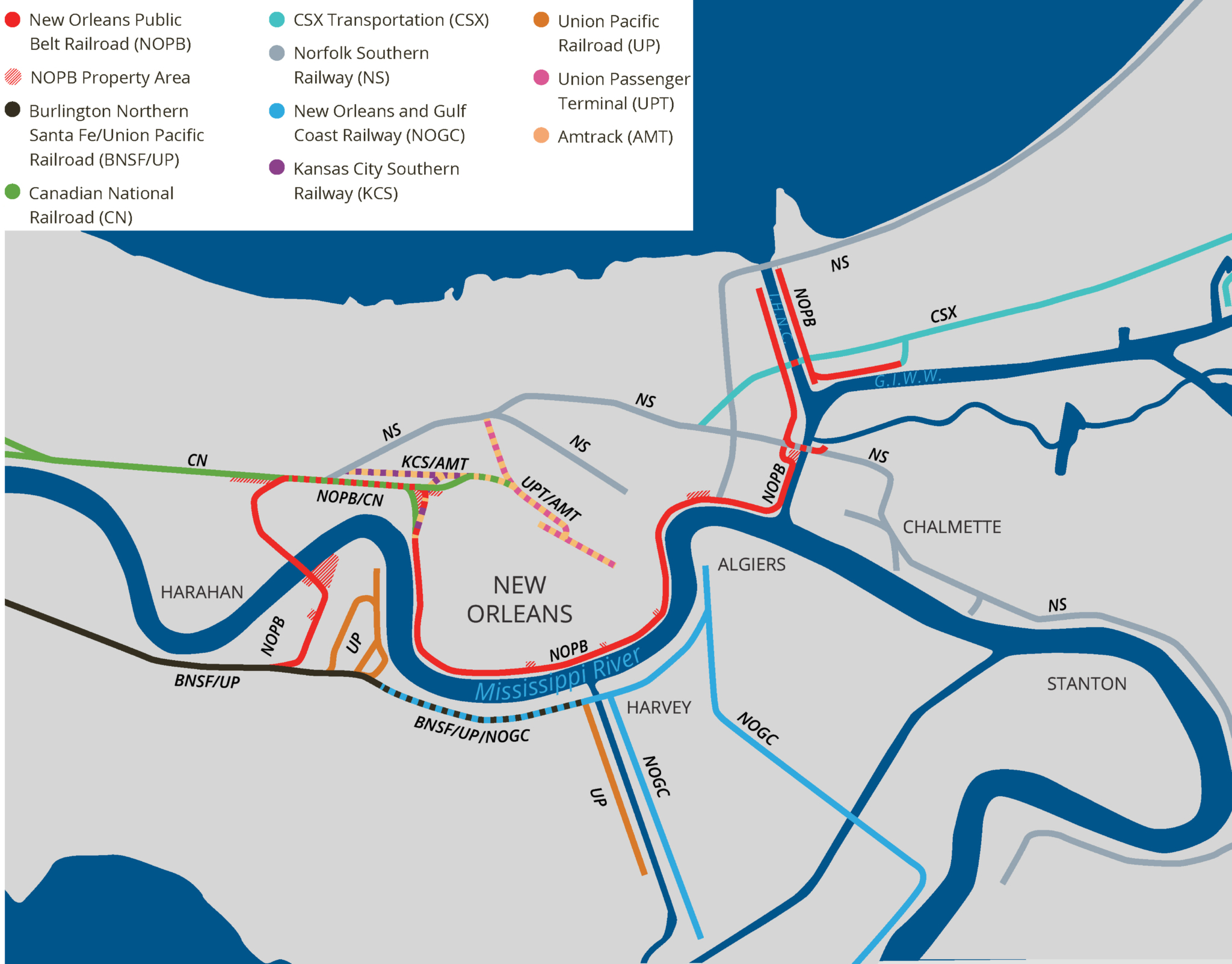 new orleans port map