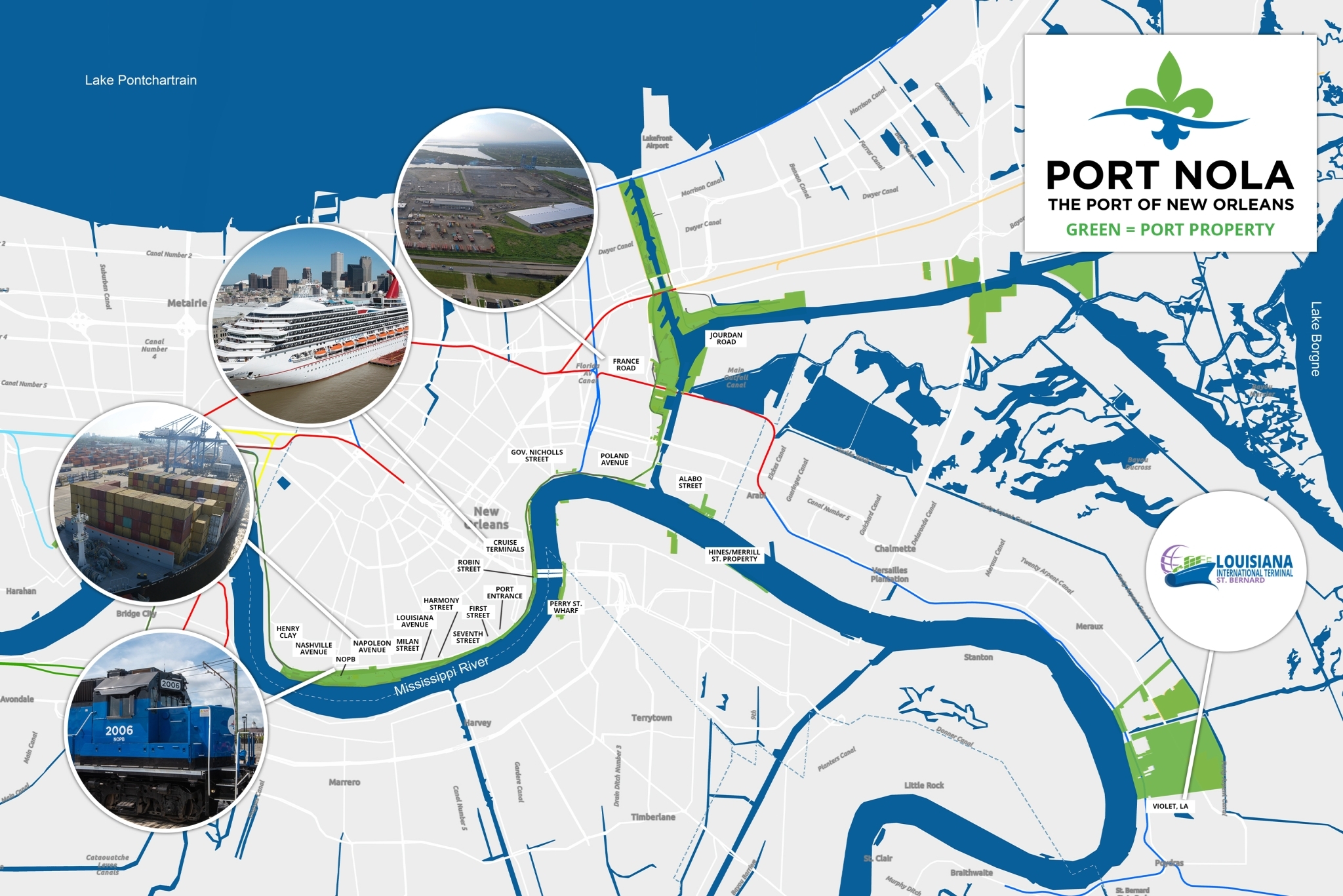 PORT NOLA 2024 MAP NEW ORLEANS INDUSTRY LOCATIONS