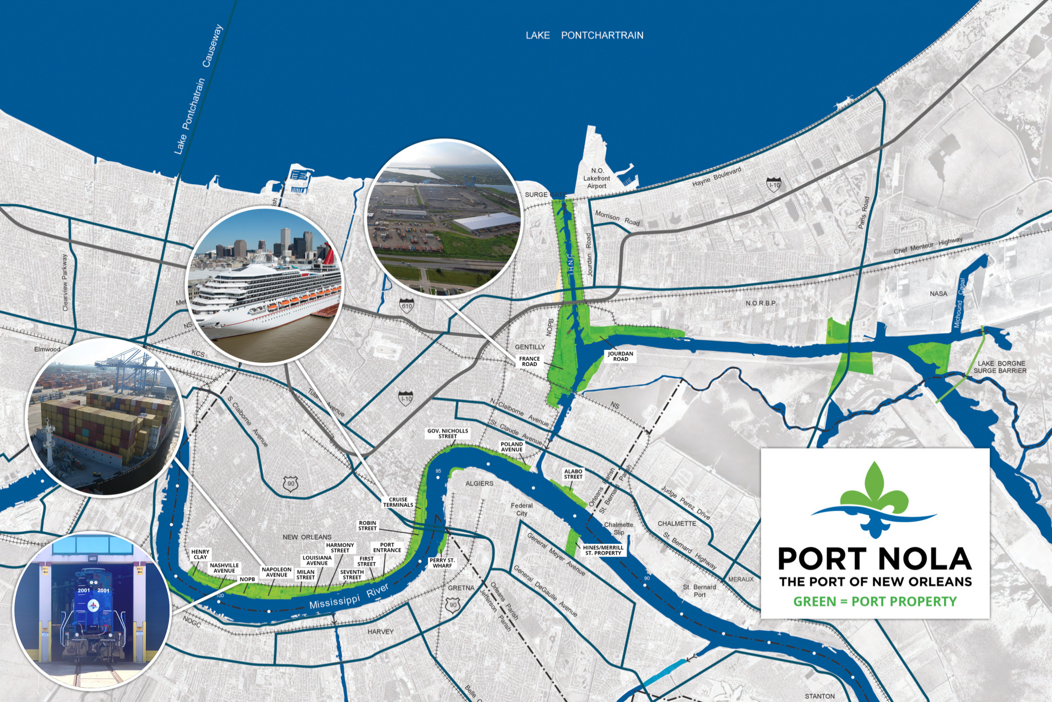 Port NOLA map