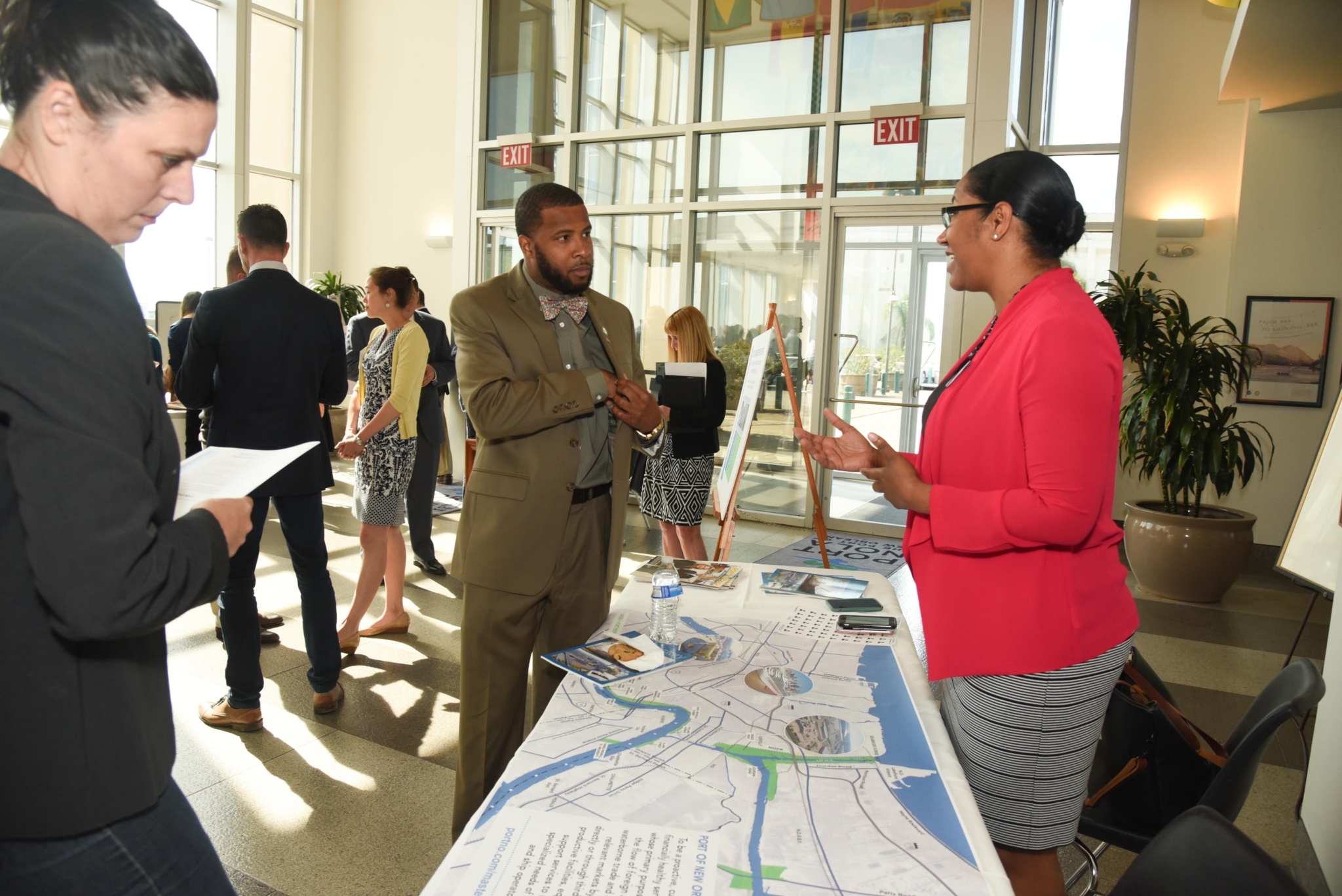 People looking at the Port Master Plan